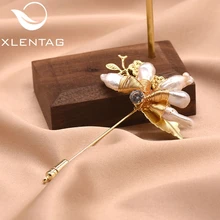 XlentAg натуральная пресноводная брошь в стиле барокко с жемчугом для женщин, свадебная модная женская брошь ручной работы Du Роскошная Femme Bijoux Ювелирные изделия GO0333