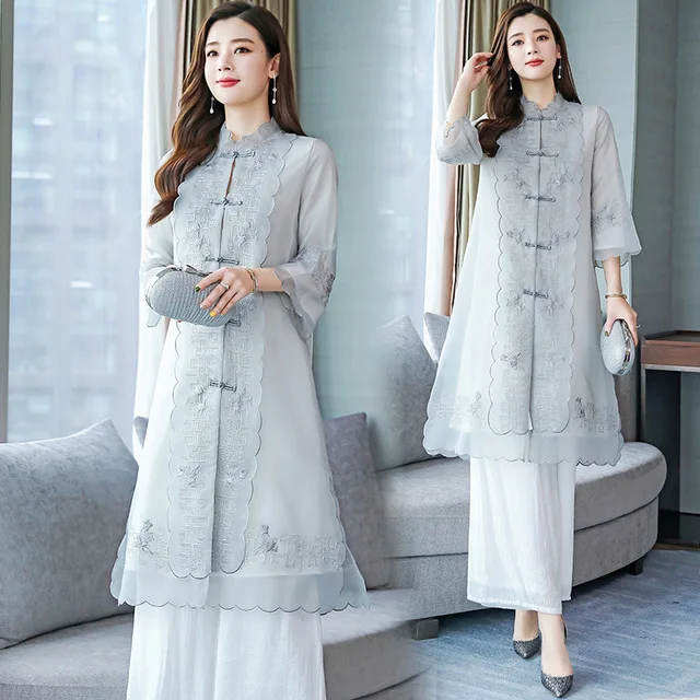 Chiffon Pant Suit For Mother of the 