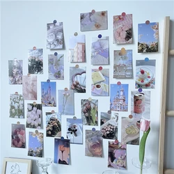 Ins – cartes postales roses de rêve de fille, autocollant mural décoratif de chambre coréenne, affiche de carte décorative de fond créatif, 30 feuilles 