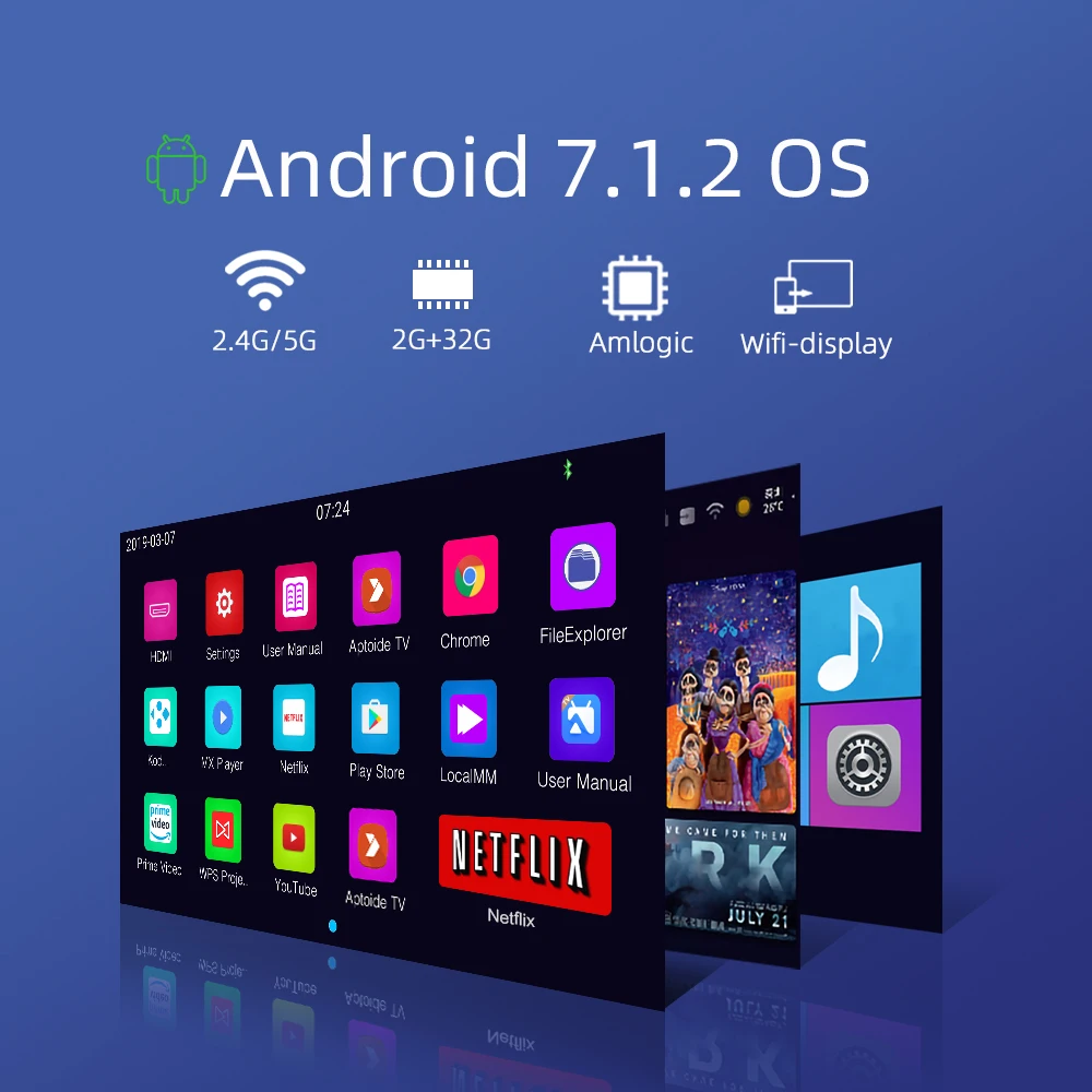 Мини проектор BYINTEK U20 4K Full HD 300 дюймов Android Wi Fi| |