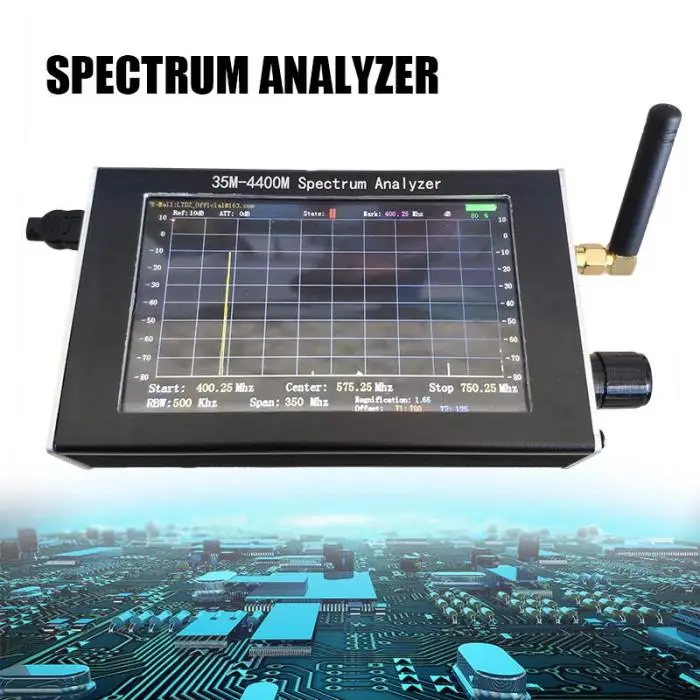 Портативный анализатор спектра 35 M-4400 MHZ Генератор сигналов анализатор спектра с 4.3in дисплеем TN99