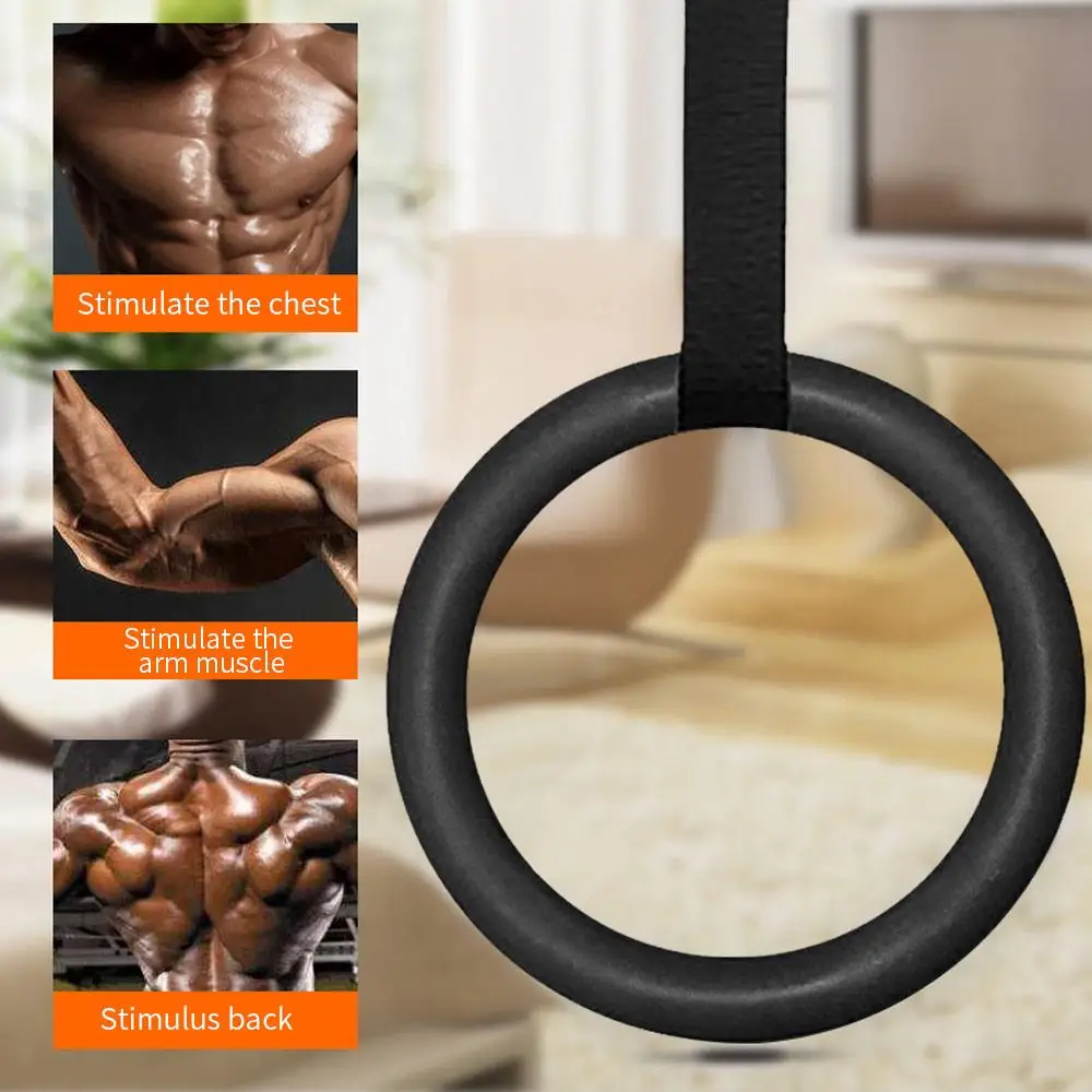 

Practical Durable Gymnastic Ring Pull Up Ring 400kg Wooden Rings Exercise High Quality Fitness Workout Strength Training