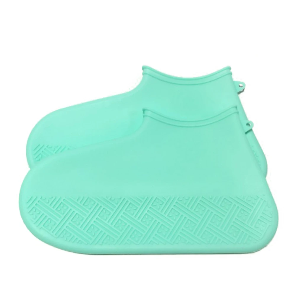 1 пара многоразовые силиконовые Бахилы для обуви S/M/L водонепроницаемое покрытие на обувь от дождя Открытый Кемпинг противоскользящие резиновые непромокаемые сапоги - Цвет: Зеленый