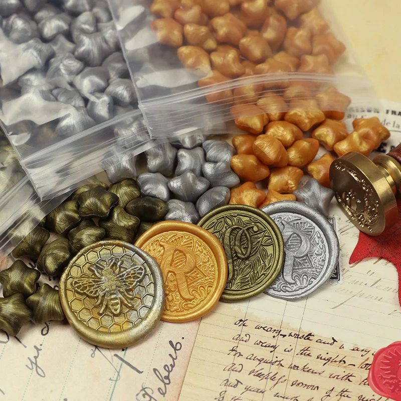 500g Star Shape Vintage Seal Wax Paint Sealing Granule DIY Gift Box Wedding Invitation Grape Wine Bottle Sealing Wax sealing wax beads sealing wax beans wax seal beads diy wax material