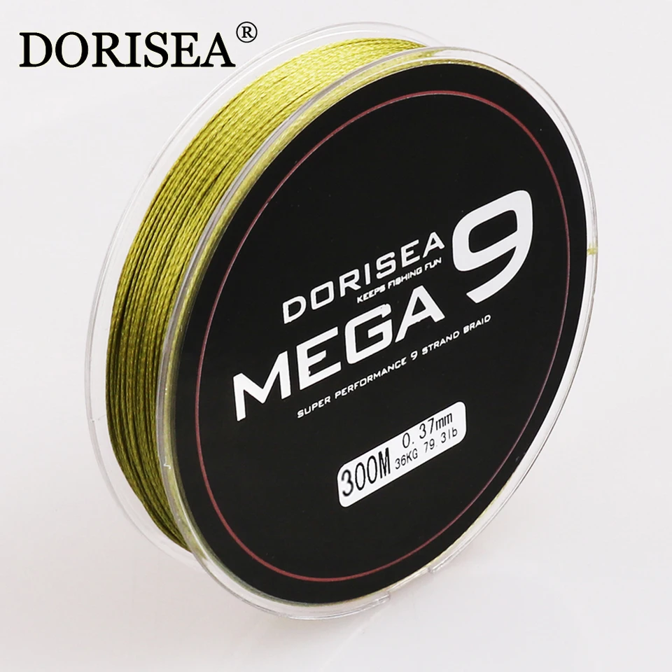 Fil De Pêche Tressé Dorisea Mega 9 Brins - Blanc, Diamètre 0.14-1.0mm, Longueur 100-2000m
