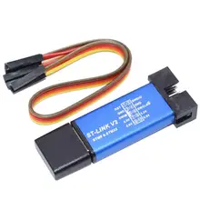 1 pces ST-LINK v2 stlink v2 mini stm8 stm32 simulador download programador programação com capa a41 cores aleatórias