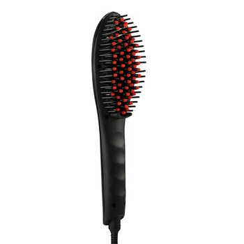 

Hair Straightening Comb 2In1 Ceramic Heating Negative Ion Anti-Scalding Flat Iron Straight Hair Brush LCD Hair Straightener