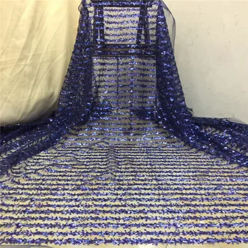 

French Net Lace Fabric High Quality Embroidery Tulle Lace With Sequins 2020 Latest African Mesh Lace Fabric For Dress x82-953