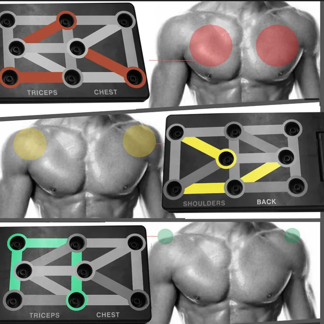 9 in 1 Push Up Board with Instruction Print Body Building Fitness Exercise Tools Men Women Push-up Stands For GYM Body Training 3