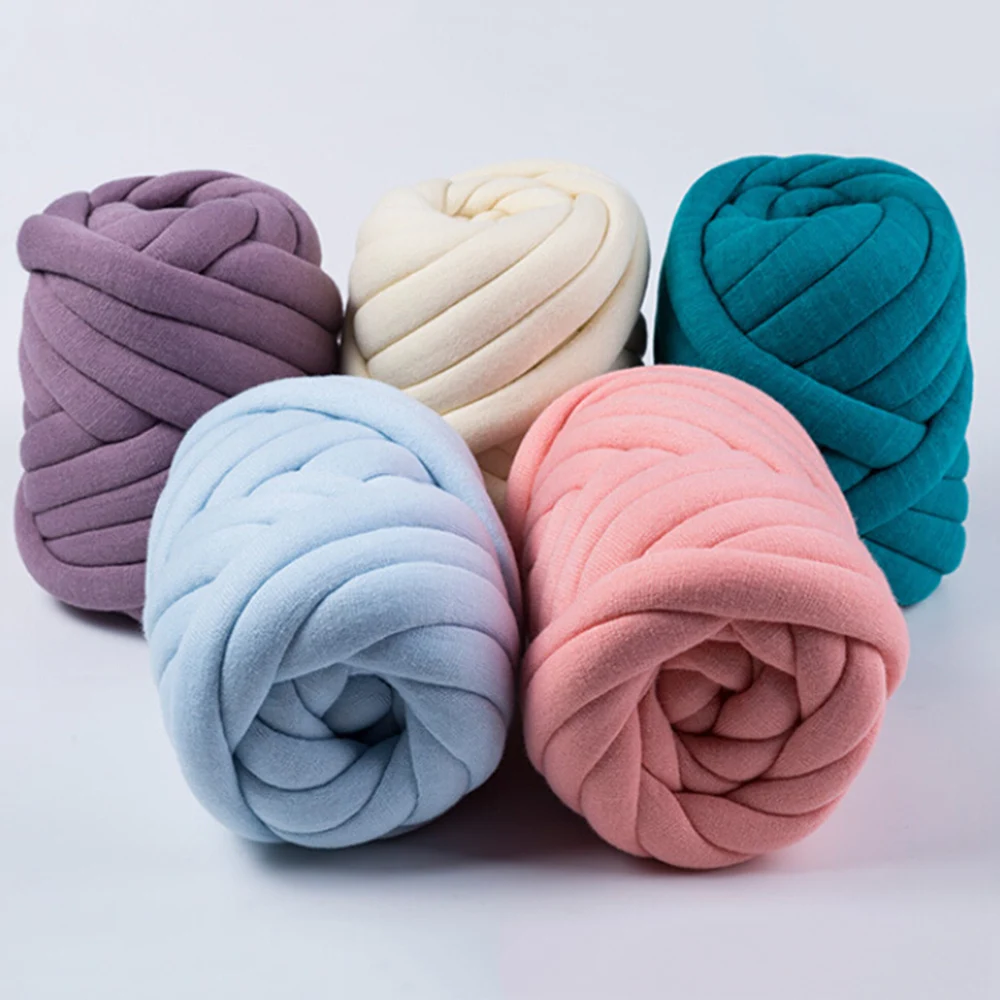 

1000g/Ball Super Thick Natural Wool Chunky Yarn DIY Bulky Arm Roving Knit Blanket Hand Knitting Spin Yarn DIY Blanket 60m