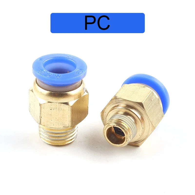 pc Pneumatic male connector push right fitting ø 6mm with m5 thread 