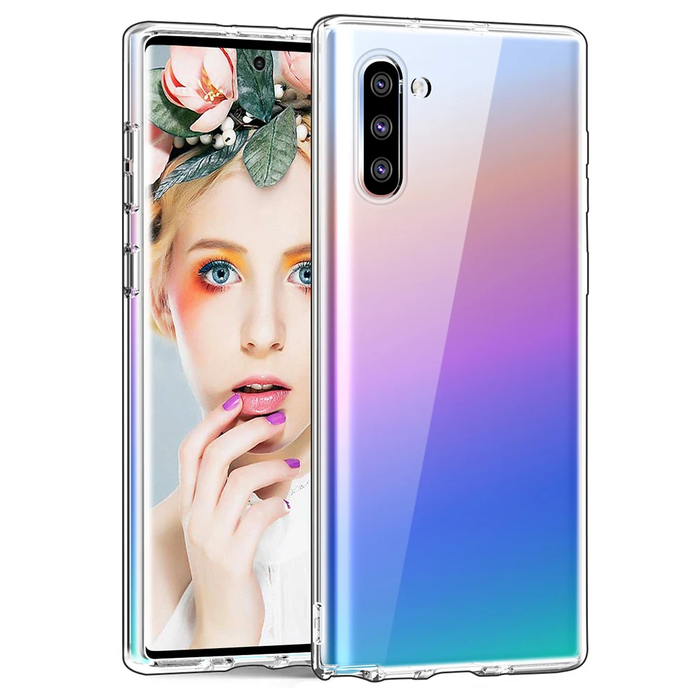 Чехол для samsung Galaxy S10 Plus прозрачный ТПУ бампер с кристаллами наволочка защитой от
