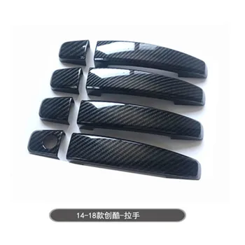 

Carbon fiber ABS Door Door handle Protective covering Cover Trim for Chevrolet Trax 2014-2018 Car styling