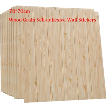 

Wood grain wall sticker 3D Wall Stickers Waterproof DIY Foam Brick Wall Paper TV Backdrop Decor Marble Wallpaper Colorful