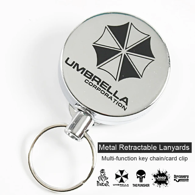 Metal Retractable Key Chain Lanyards Id Badge Holder Reel Lanyard