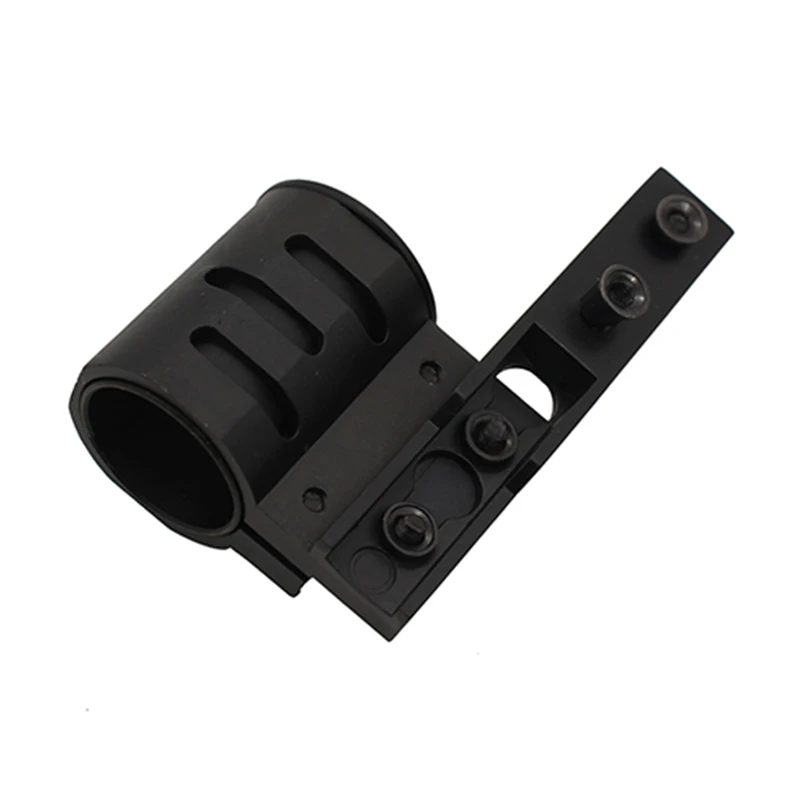 Tactical Offset Flashlight Ring Mount Matte Black Aluminum 3.47" For M-lok