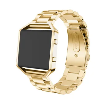 

Replacement Stainless Steel Wrist Watch Band Frame For Fitbit Blaze Bracelet Stainless Steel Strap with Protection Case