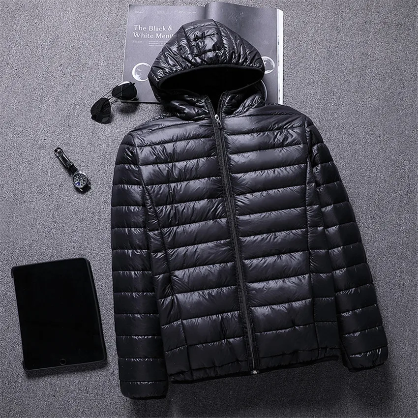 

2021 Big Size M-5Xl Winter Jacket Men Ultra Light Coat Man Long Sleeve Down Cotton Coats Slim Men Hooded Jackets Outwear WZ1587