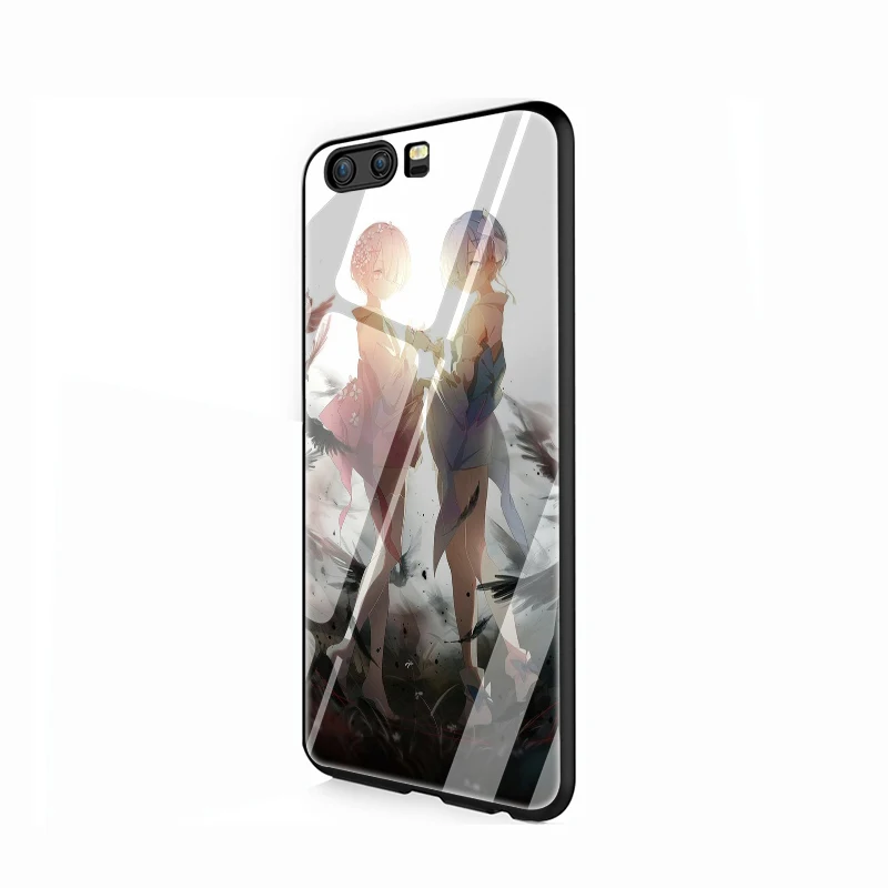 Телефон EWAU Rem и Ram Re Zero из закаленного стекла чехол для Huawei P10 P20 P30 mate 20 Lite pro P Smart Y6 Y9 Honor 8X9 10 - Цвет: G12