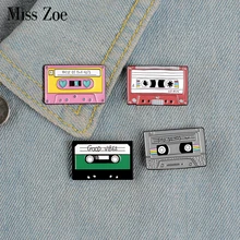 Cinta de música de los 90 Pin esmalte Vintage nostálgico mejores broches de canciones para bolsa ropa solapa Pin vieja escuela insignia joyería regalo de amigos