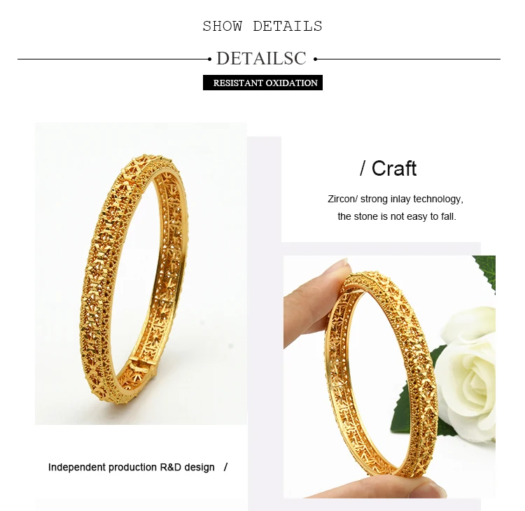 ANIID 4Pcs /Set 24K Dubai Gold Plated Bangle Bracelet For Women Ethiopian Arabic African Dubai Indian Wedding Bride Jewelry Gift ANIID 4Pcs /Set 24K Dubai Gold Plated Bangle Bracelet For Women Ethiopian Arabic African Dubai Indian Wedding Bride Jewelry Gift