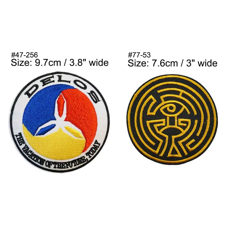 WESTWORLD FUTUREWORLD Cool DELOS Logo TV MOVIE Series Iron On Patch Tshirt TRANSFER MOTIF APPLIQUE Rock Punk Badge