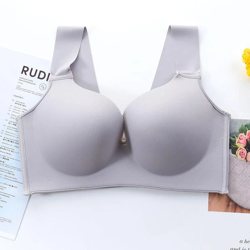 

Large size underwear and bra thin section gather large chest gather adjust full cup cup without underwire underwear smooth finis