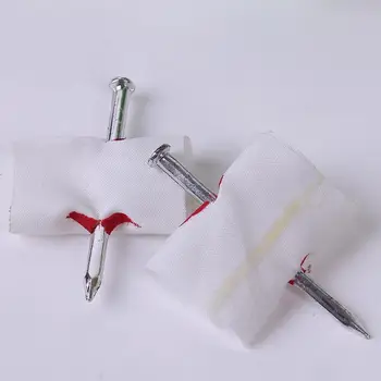 

2pcs Rushed Necomimi Mini Crossbow Useless Box Nail Through Finger Funny Prank Joke Gag Office Halloween Fake Blood Novelty