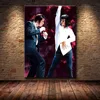 Mia and Vincent From the Movie Pulp Fiction Paintings Printed on Canvas 1