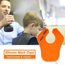 1 шт. для использования в салонах, силиконовая накидка на шею, фартук для стрижки волос, водонепроницаемая краска для волос, парикмахерский режущий воротник для парикмахерских, стилист