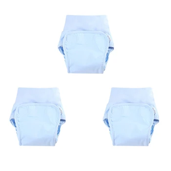 

Diaper Pants Suitable for Both Boys and Girls Adjustable Washable Reusable 3 PC Diaper Pants
