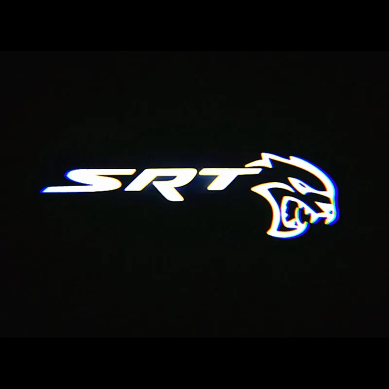QCDIN 2 шт. для Dodge Зарядное устройство Автомобильный светодиодный логотип светильник дверные лого любезно светильник для Dodge Зарядное устройство SRT ведьма GT R/T SE SXT DAYTONA - Испускаемый цвет: SRT Hellcat White