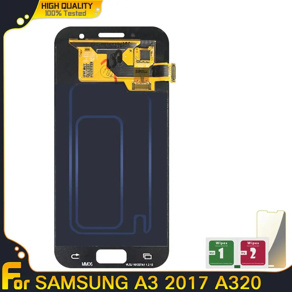 Новинка 100% протестированный рабочий ЖК дисплей AMOLED для Samsung Galaxy A3 2017 A320 A320F экран