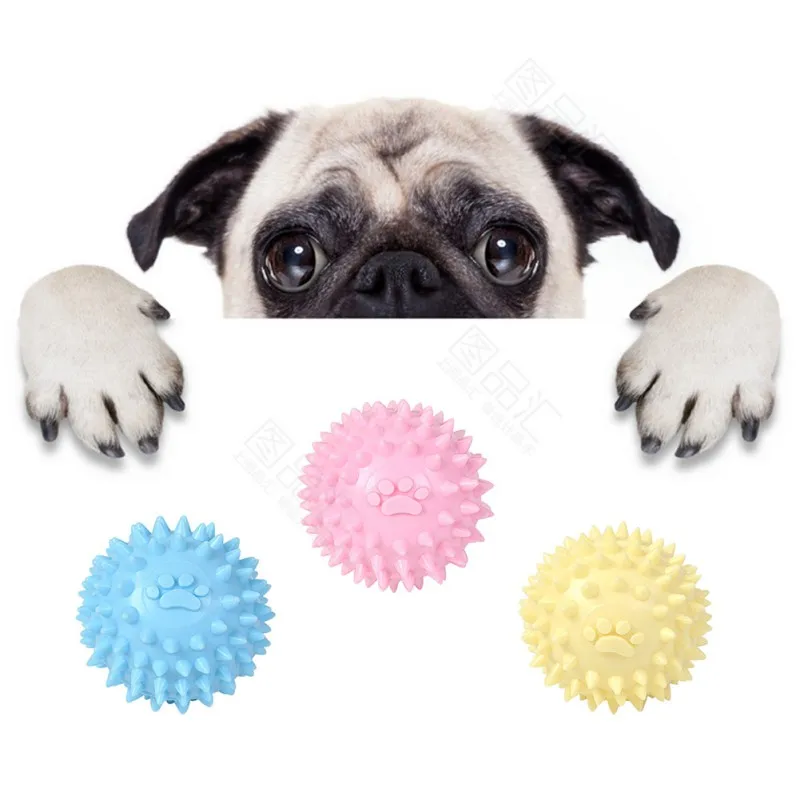 Juguetes para perros, respetuosos con el medio ambiente, no tóxico, limpieza Molar, huella dental, bola pequeña
