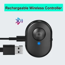 Rechargeable Bluetooth-Compatible Self-timer Selfie Stick Shutter Release Wireless Remote Controller Button for IOS Android