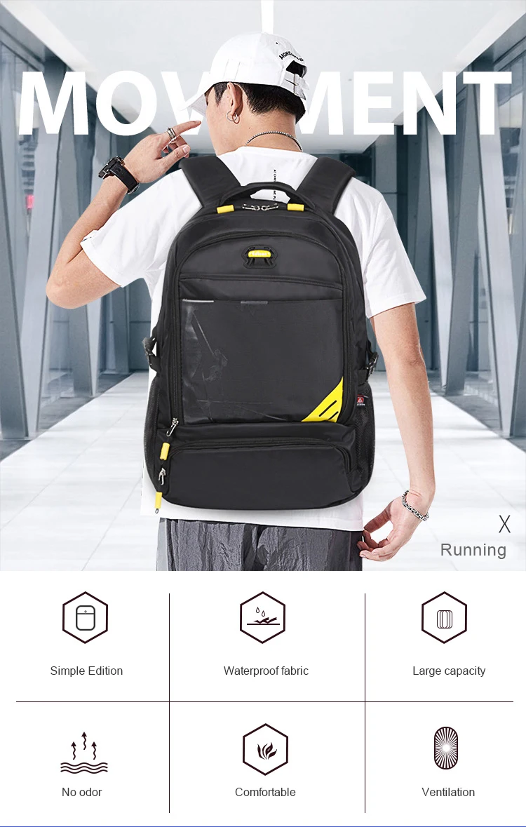 Edison мужской рюкзак, мужской рюкзак для ноутбука, Большой Вместительный водонепроницаемый рюкзак Оксфорд, рюкзак для колледжа, отдыха, спорта на открытом воздухе, рюкзаки