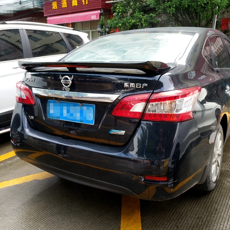 Большой треугольный спойлер 2013 2014 2015 для Nissan Almera Sylphy красный стоп сигнал высокое