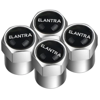 

4pcs Aluminum alloy Emblem Car Tire Valve Cap Tyre Air Stems Caps for HYUNDAI ELANTRA Tucson Solaris Car styling Accessories