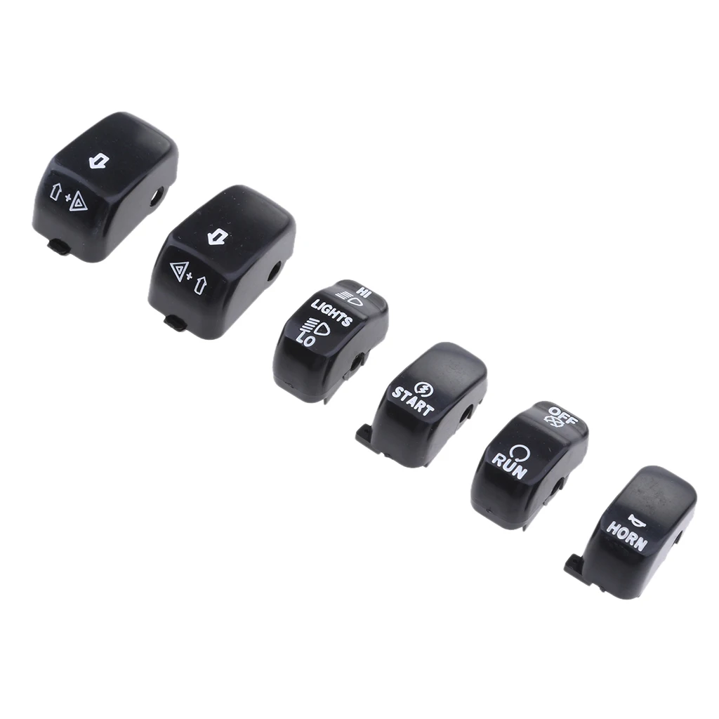 Motorcycle Hand Control Switch Housing Buttons Caps For Harley  XL Dyna Softail 2011 2012 2013 2014 2015 Black