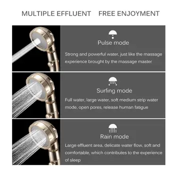 

Wall Mounted Bath Shower Head Faucets High Pressure Stainless Household Replacement Water Shower Head