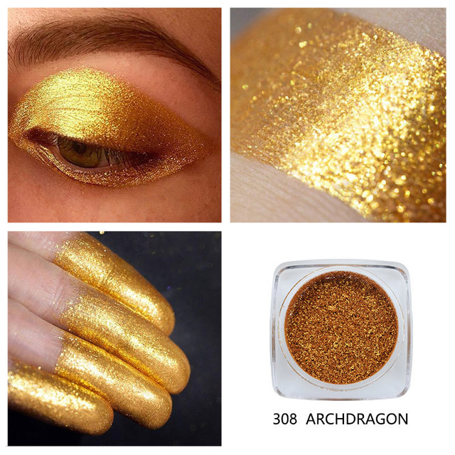 12 Color Glitter Pigment Eyeshadow Long Lasting Shiny Eye Shadow Makeup Palette Waterproof Easy To Color Shimmer Shadows
