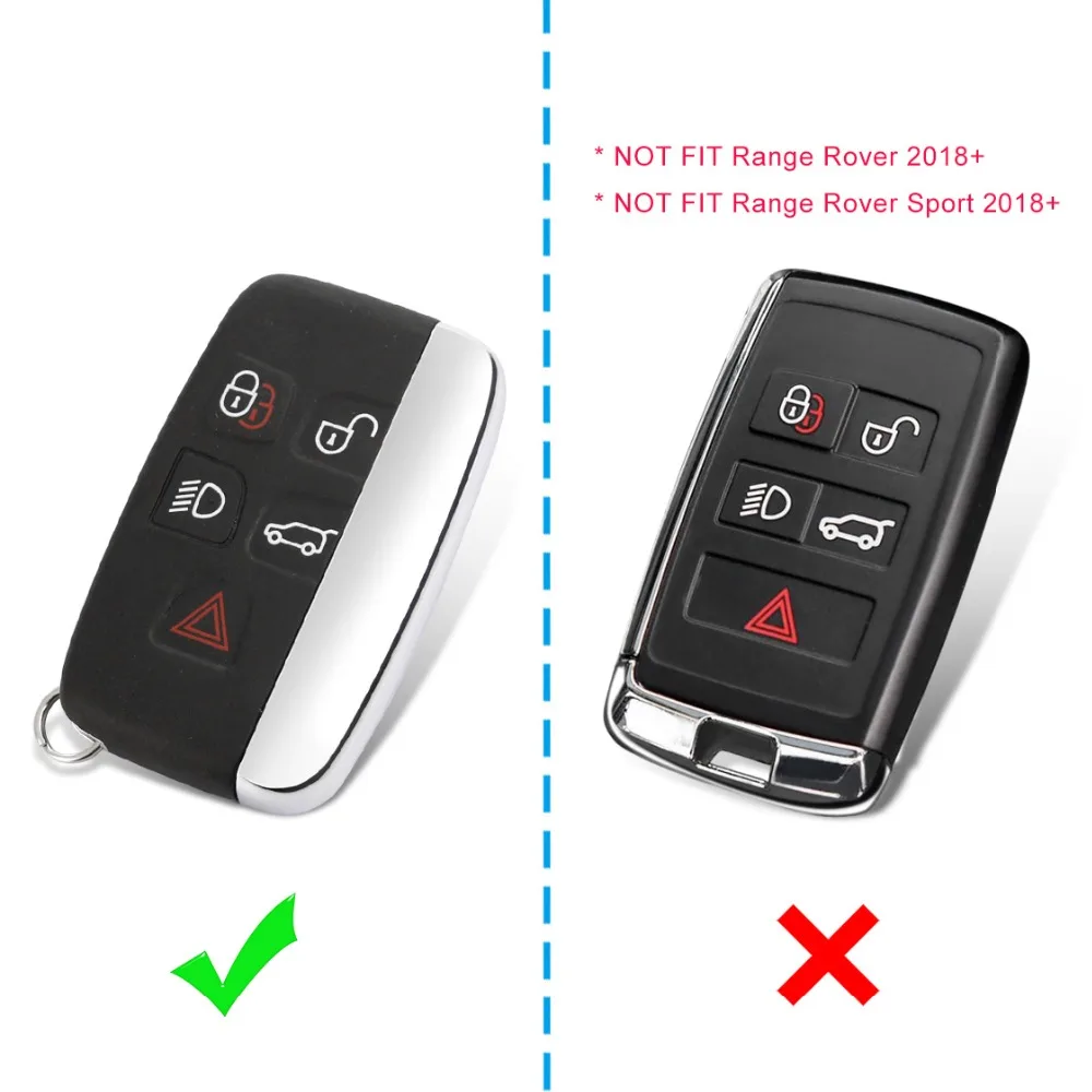 Чехол для ключей из углеродного волокна для Land Rover Range Rover Sport Evoque Velar Discovery 4 Fob держатель брелок аксессуары