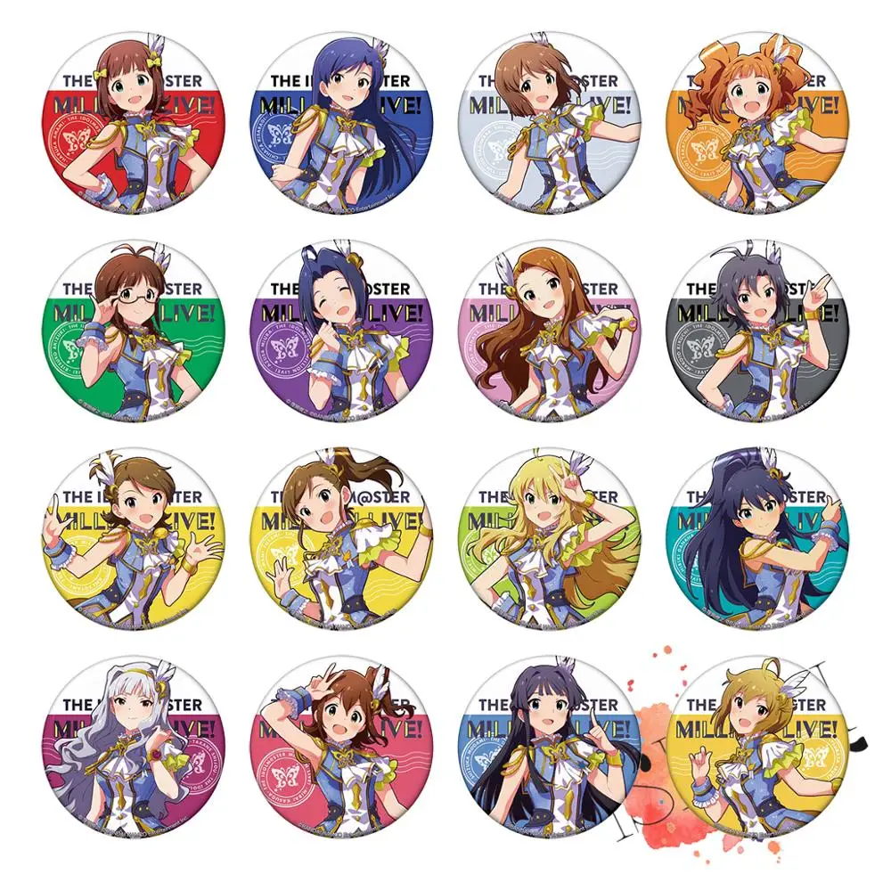 IDOLM @ STER Anime Idolmaster Million Live! Игровой значок Lumiere Papillon Ver. Металлический брошь