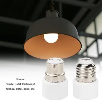 

Lamp Bulb Holder Socket Converter Base Environmental Protection PC and Copper E27 Hanging Screw Type Home Office Supply