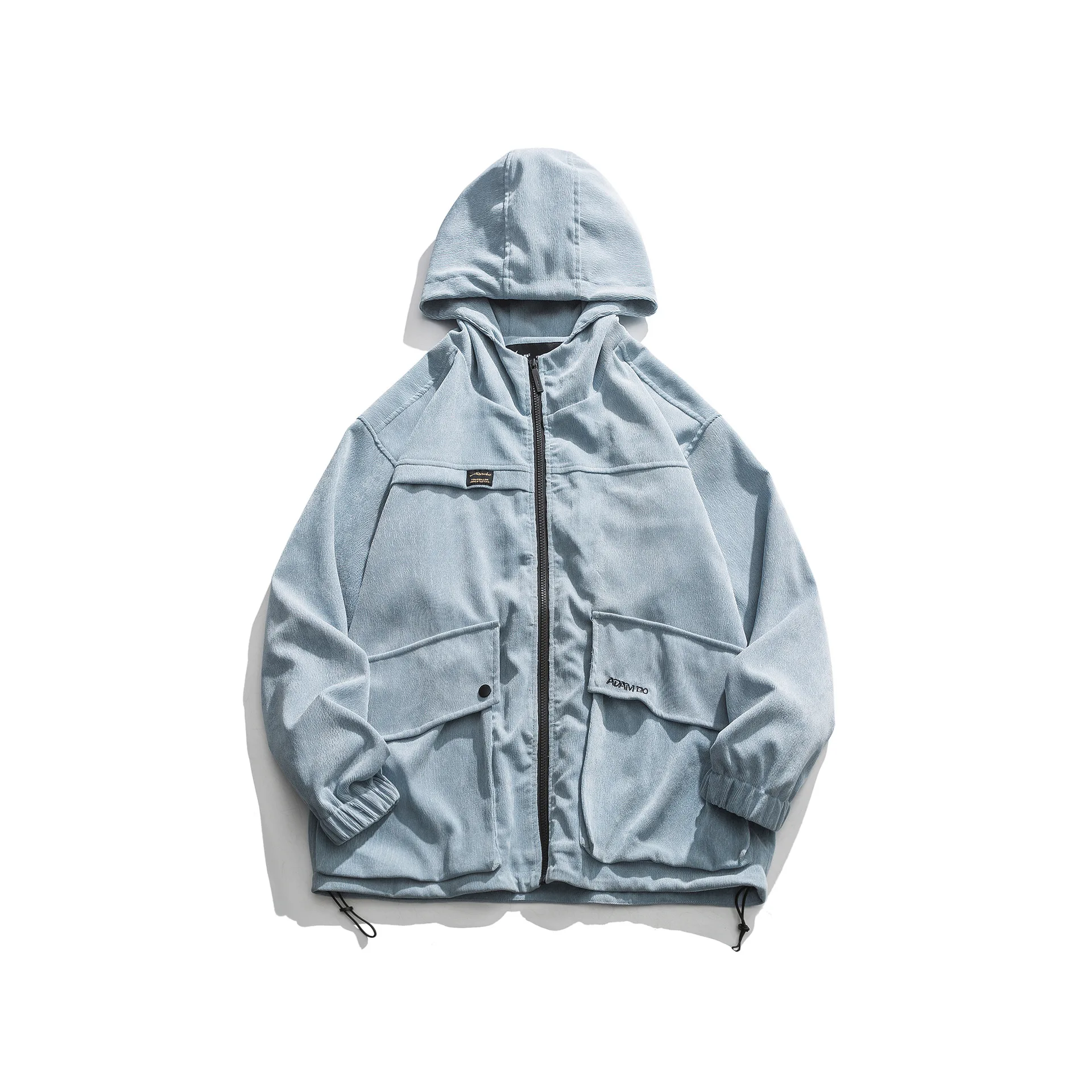 

City Where the Product 2020 Spring Large Pocket Hooded Coat Solid Color Popular Brand Japanese-style Coat National Trends Youth