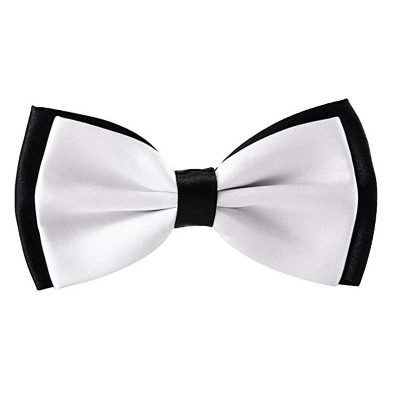 

Men Nobility High Quality Satin Suits Bow Hand Made Tie Wedding Groom Accessory Stage Performance Decorative Contrast Color
