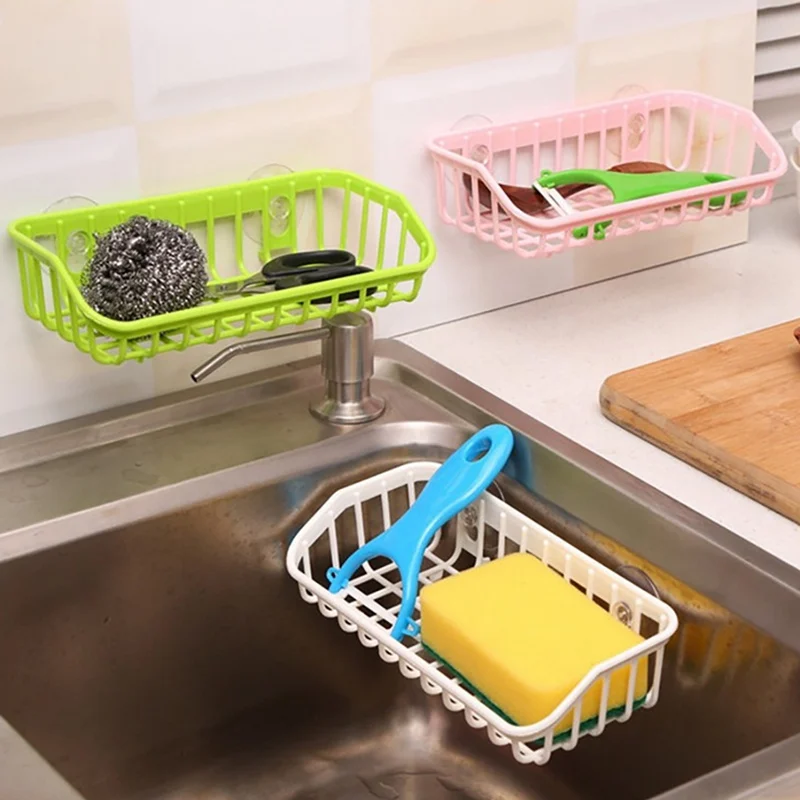 

The Bathroom Shelf Keeps The Scouring Pad And The Disc Dry And Clean. It Is Easy To Carry And Light To Fit In The Kitchen