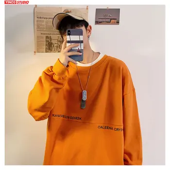 

Dropshipping 2020 Solid Causal Cotton Pullover Streetwear Mens Hoodies Men Oversized Sport Sweatshirt
