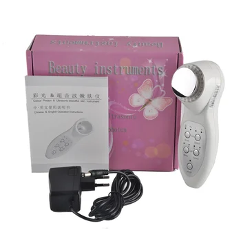 

Portable Ultrasonic 7 LED Photon Lights Skin Instrument For Facial Lift Care Face Skin Cleaner Wrinkle Remover Beauty Massage