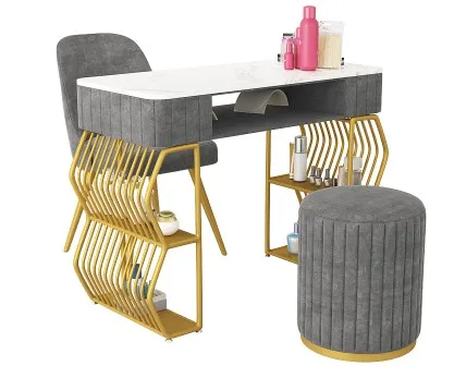 Modern manicure table and chair suit beauty salon table combination net red single double manicure Taipei European tabl